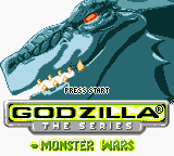 Godzilla The Series: Monster Wars title screen for GameBoy Color